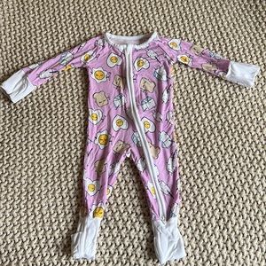 Little Sleepies pink breakfast buddies zippy